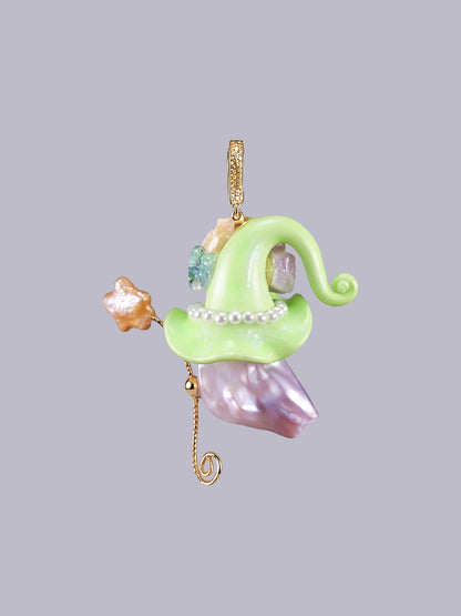 Hat Charms – Hand-Sculpted Mini Hat Pearl Necklace 645