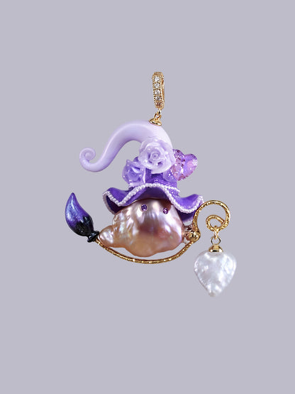 Hat Charms – Hand-Sculpted Mini Hat Pearl Necklace 660