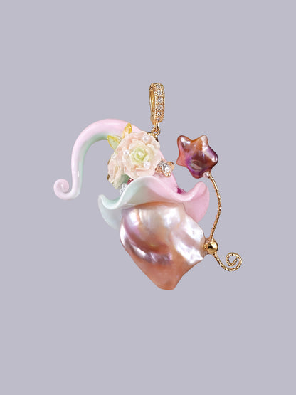 Hat Charms – Hand-Sculpted Mini Hat Pearl Necklace 671