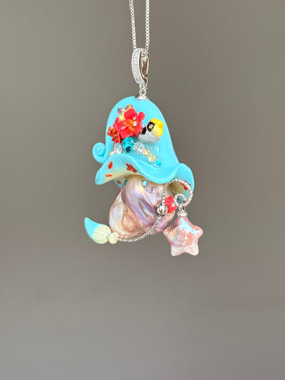Pre-order Pearl Hornbill Sprite Necklace SKU911P1263