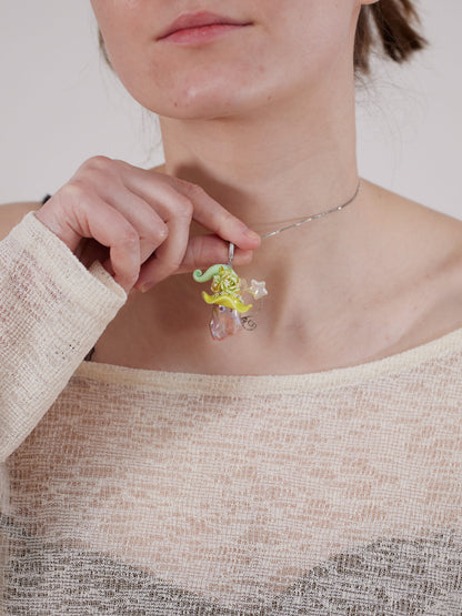 Hat Charms – Hand-Sculpted Mini Hat Pearl Necklace 959