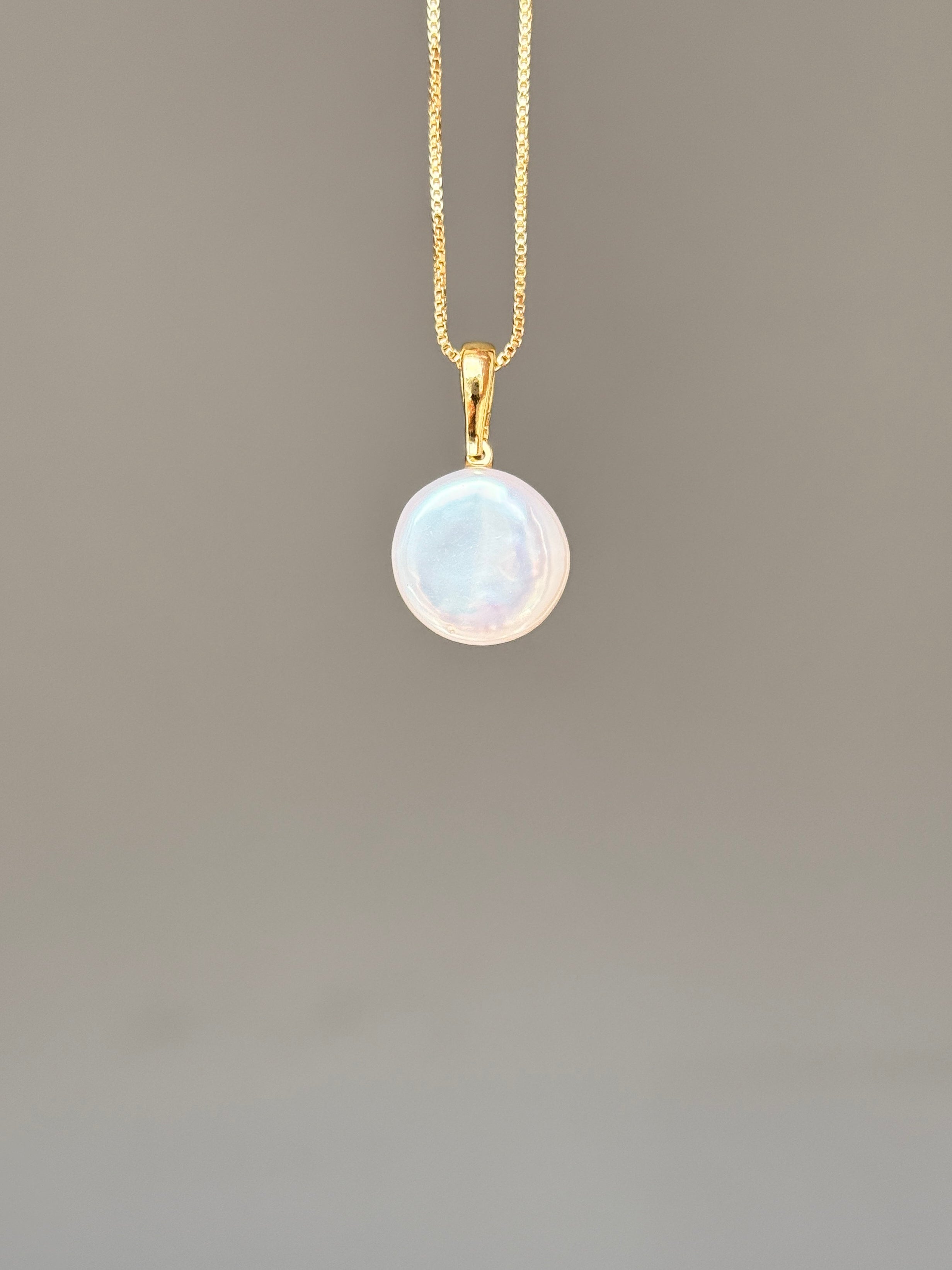 Prancing Fawn Button Baroque Pearl Necklace SKUO11