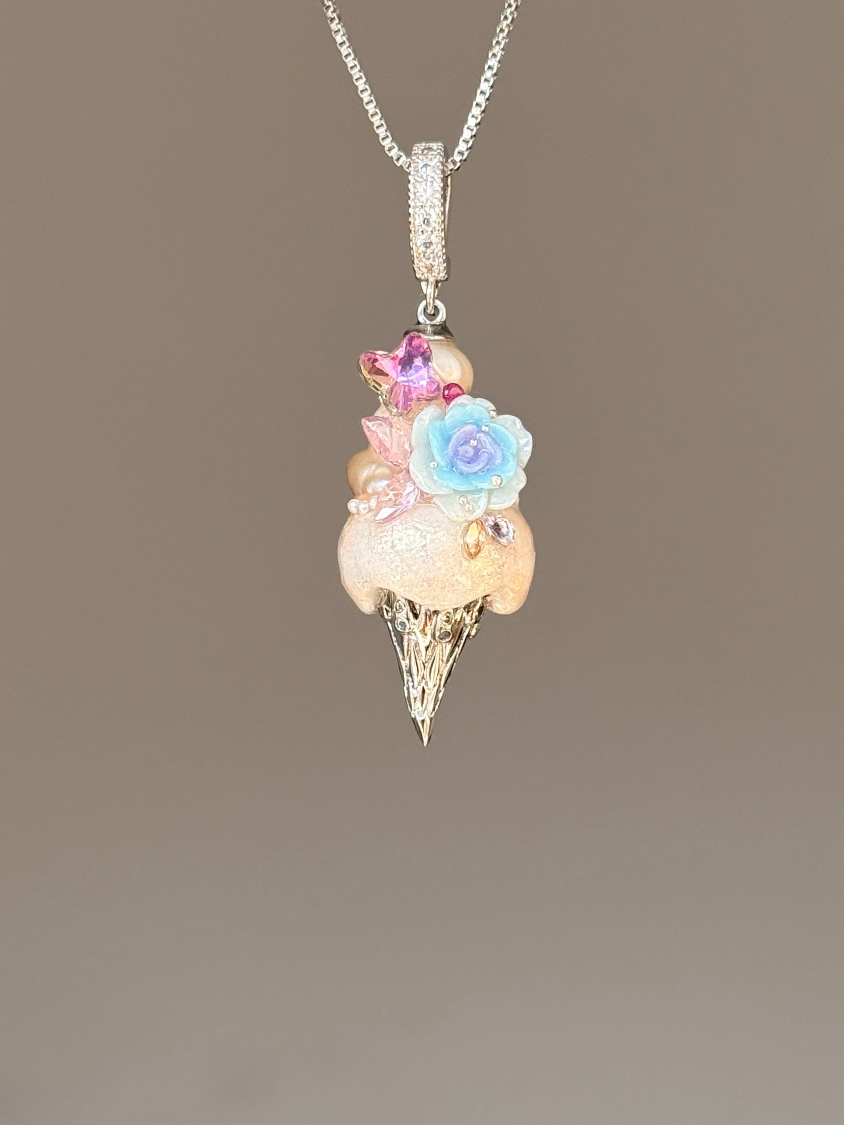Blue Rose Daydream Scoop Baroque Pearl Necklace SKUCR23
