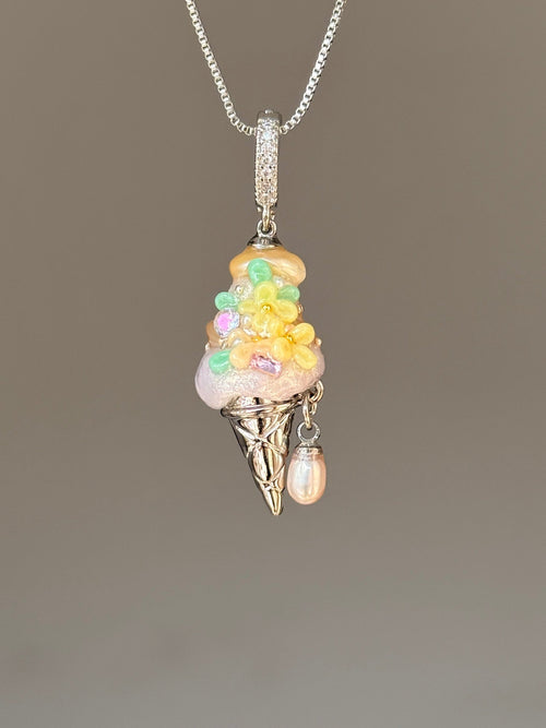 Lemon Confetti Scoop Baroque Pearl Necklace SKUCR31