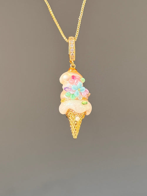 Pastel Bouquet Scoop Baroque Pearl Necklace SKUCR39