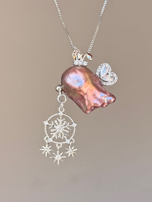 Snowdream Sprite Baroque Pearl Necklace SKU554P814