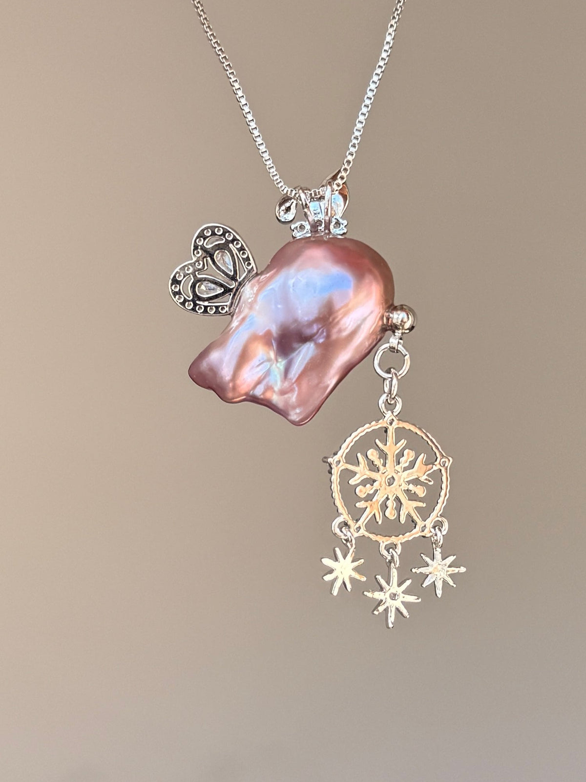 Snowdream Sprite Baroque Pearl Necklace SKU554P814