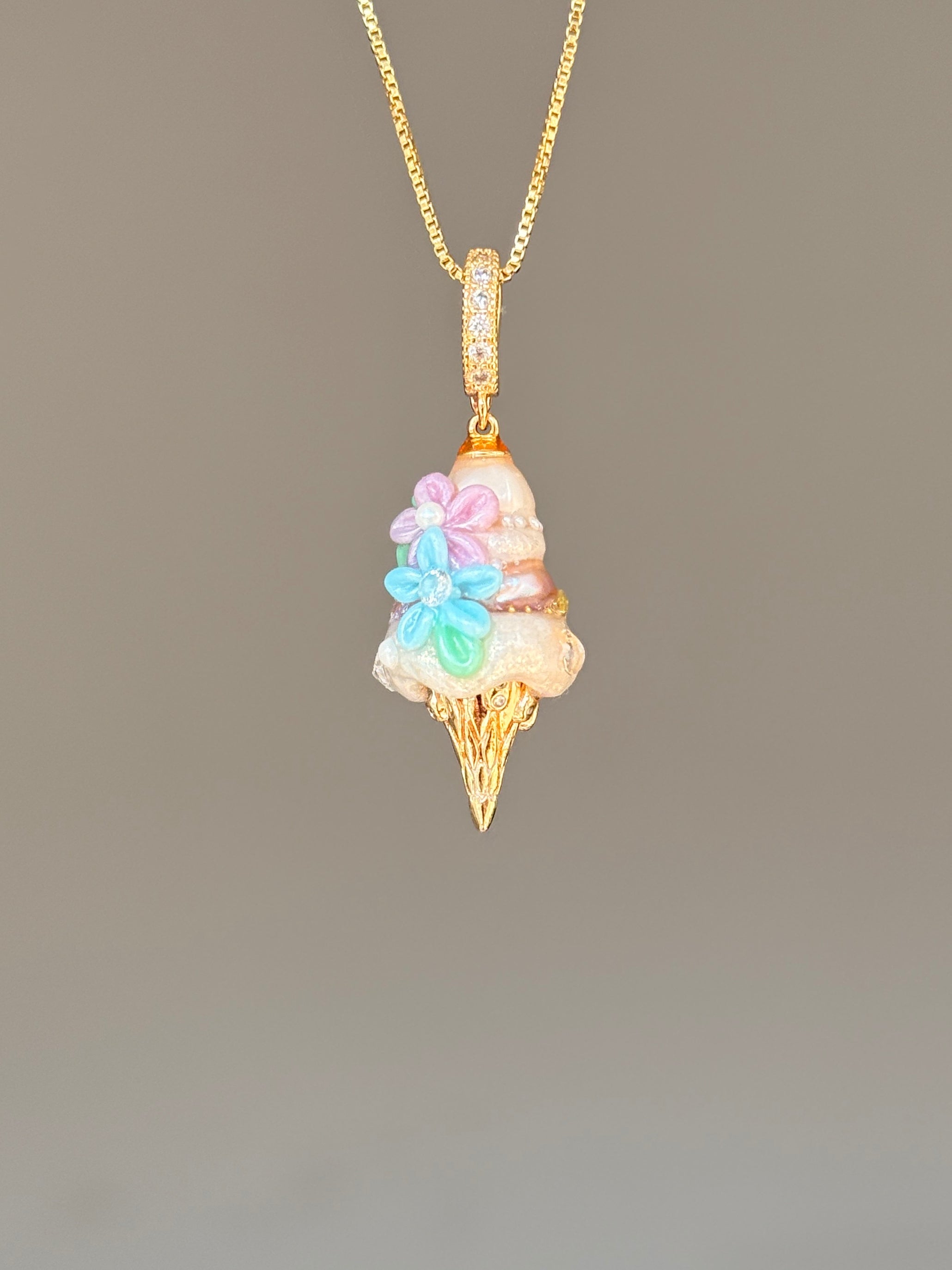 Pastel Petal Scoop Baroque Pearl Necklace SKUCR14