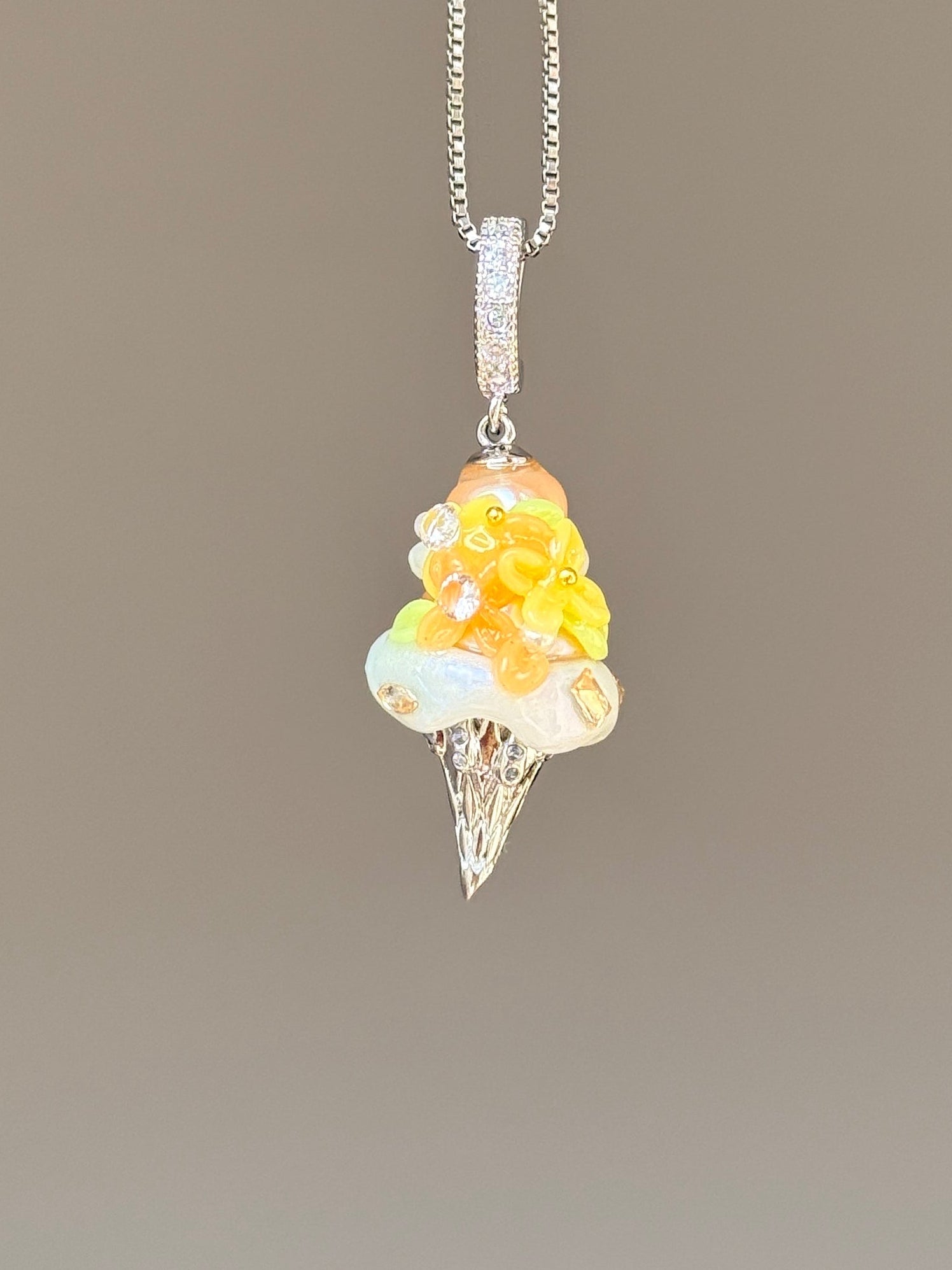 Orange Blossom Scoop Baroque Pearl Necklace SKUCR10