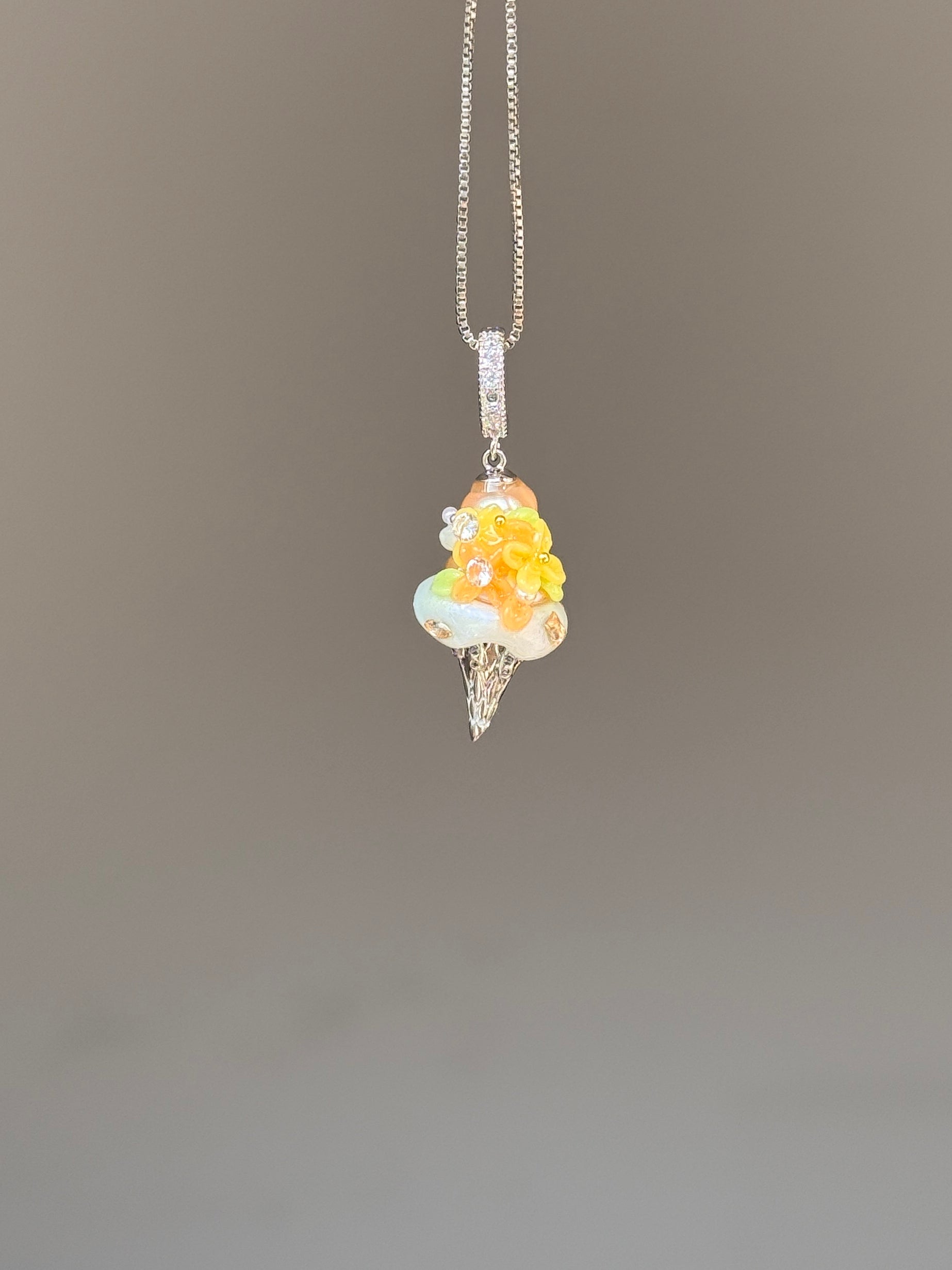 Orange Blossom Scoop Baroque Pearl Necklace SKUCR10