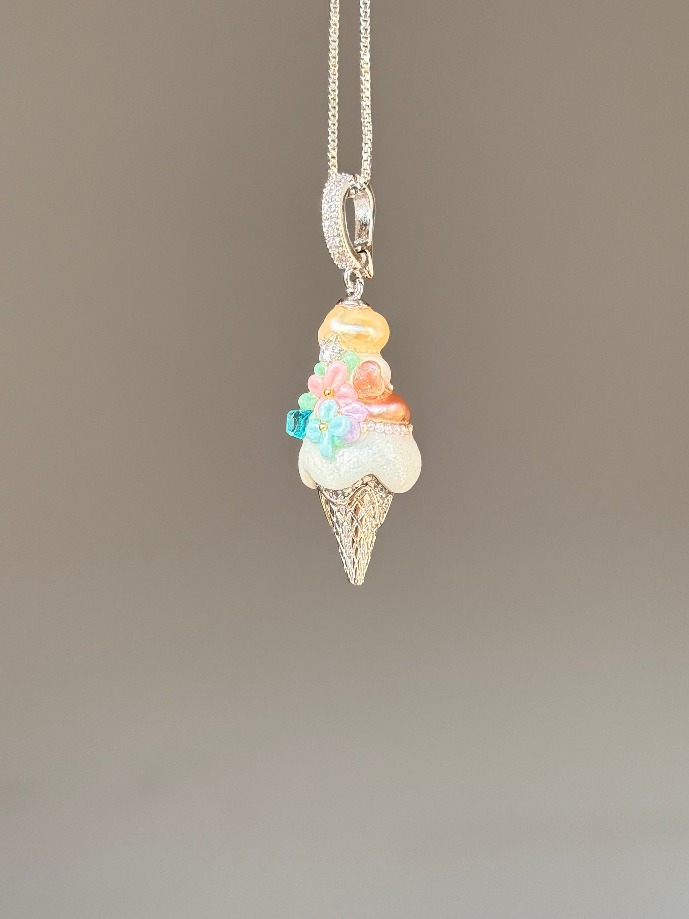 Citrus Cream Scoop Baroque Pearl Necklace SKUCR19