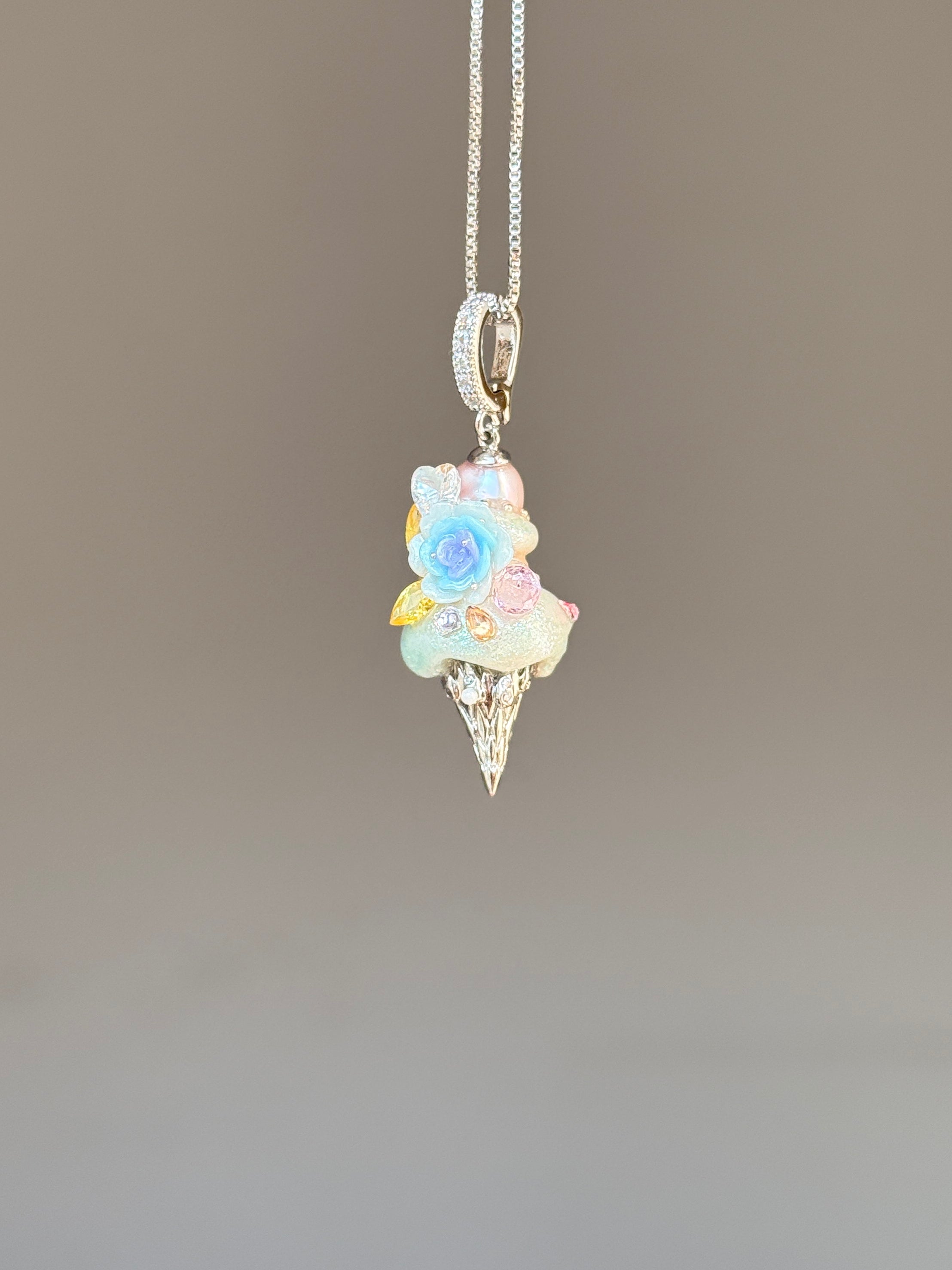 Blue Rose Daydream Scoop Baroque Pearl Necklace SKUCR25