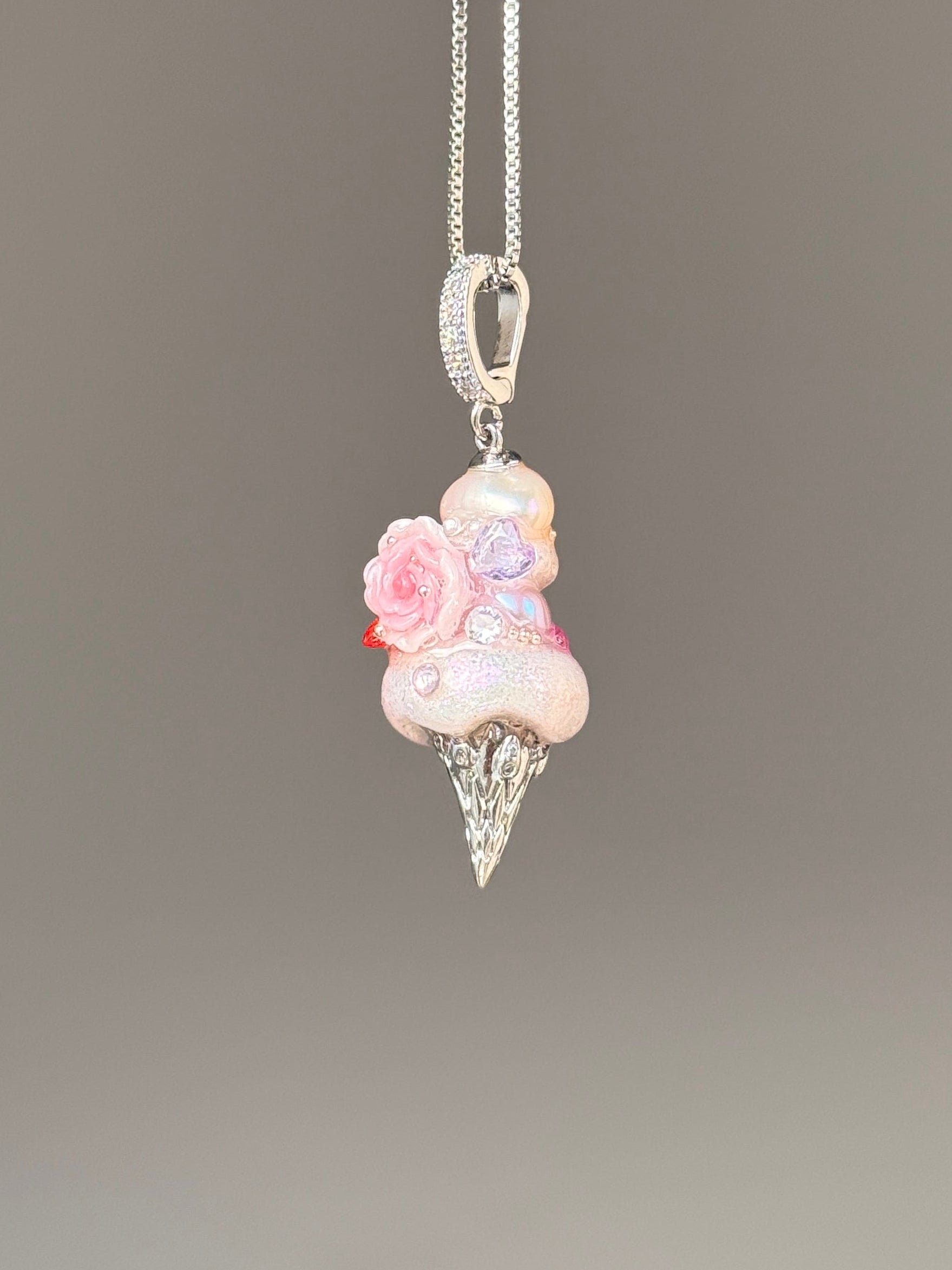 Rose Meringue Scoop Baroque Pearl Necklace SKUCR30