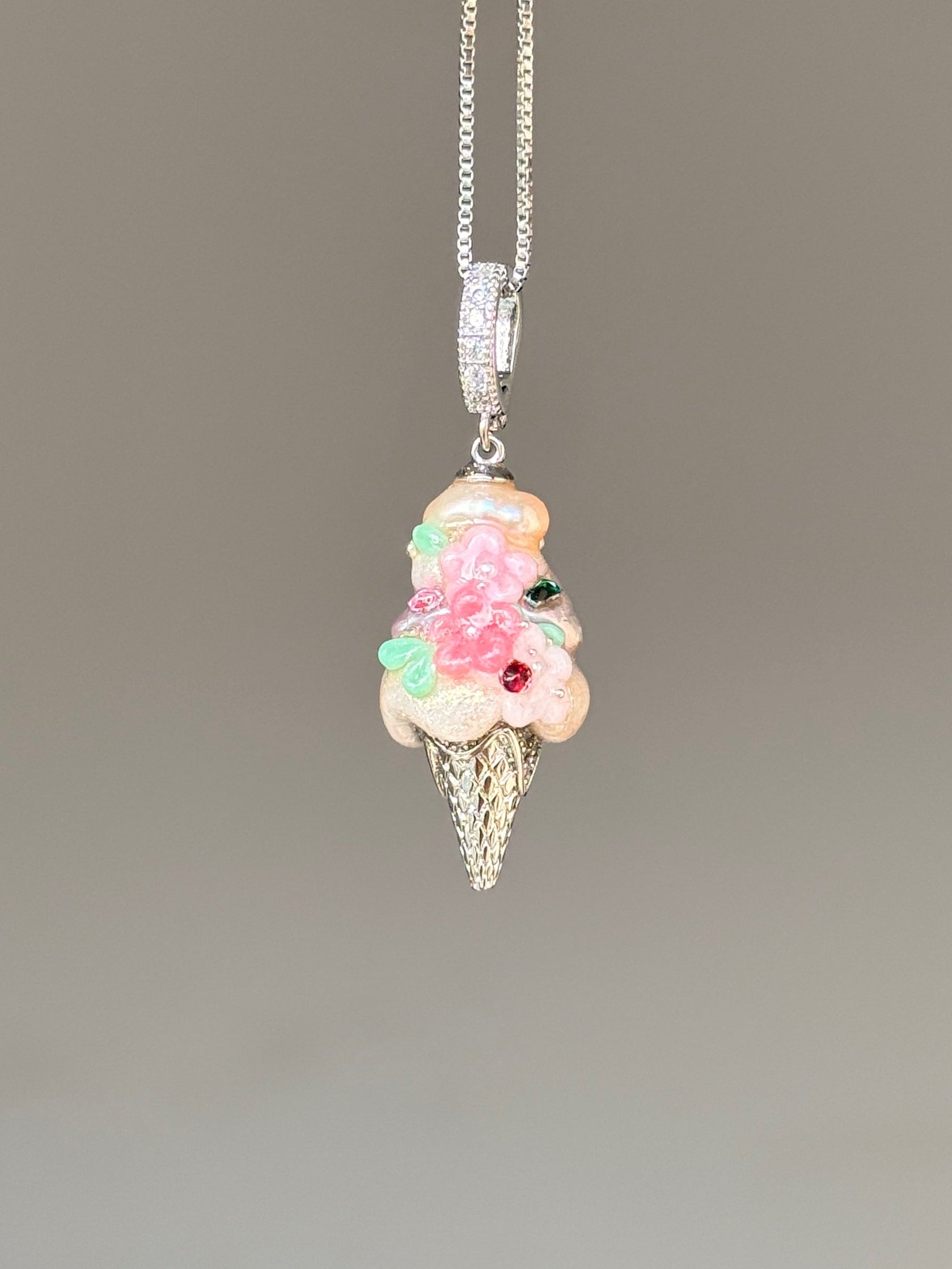 Strawberry Bloom Scoop Baroque Pearl Necklace SKUCR34