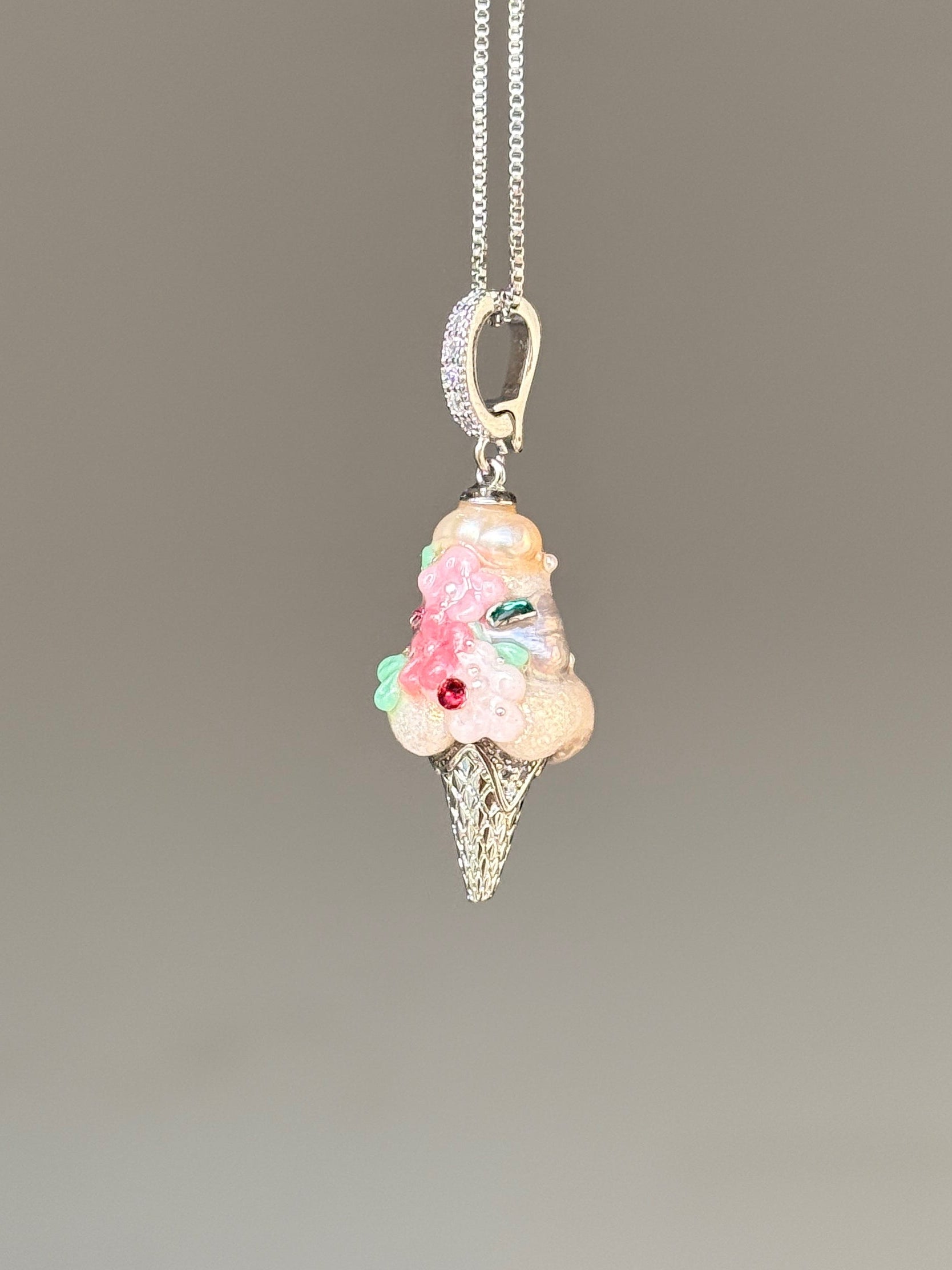 Strawberry Bloom Scoop Baroque Pearl Necklace SKUCR34