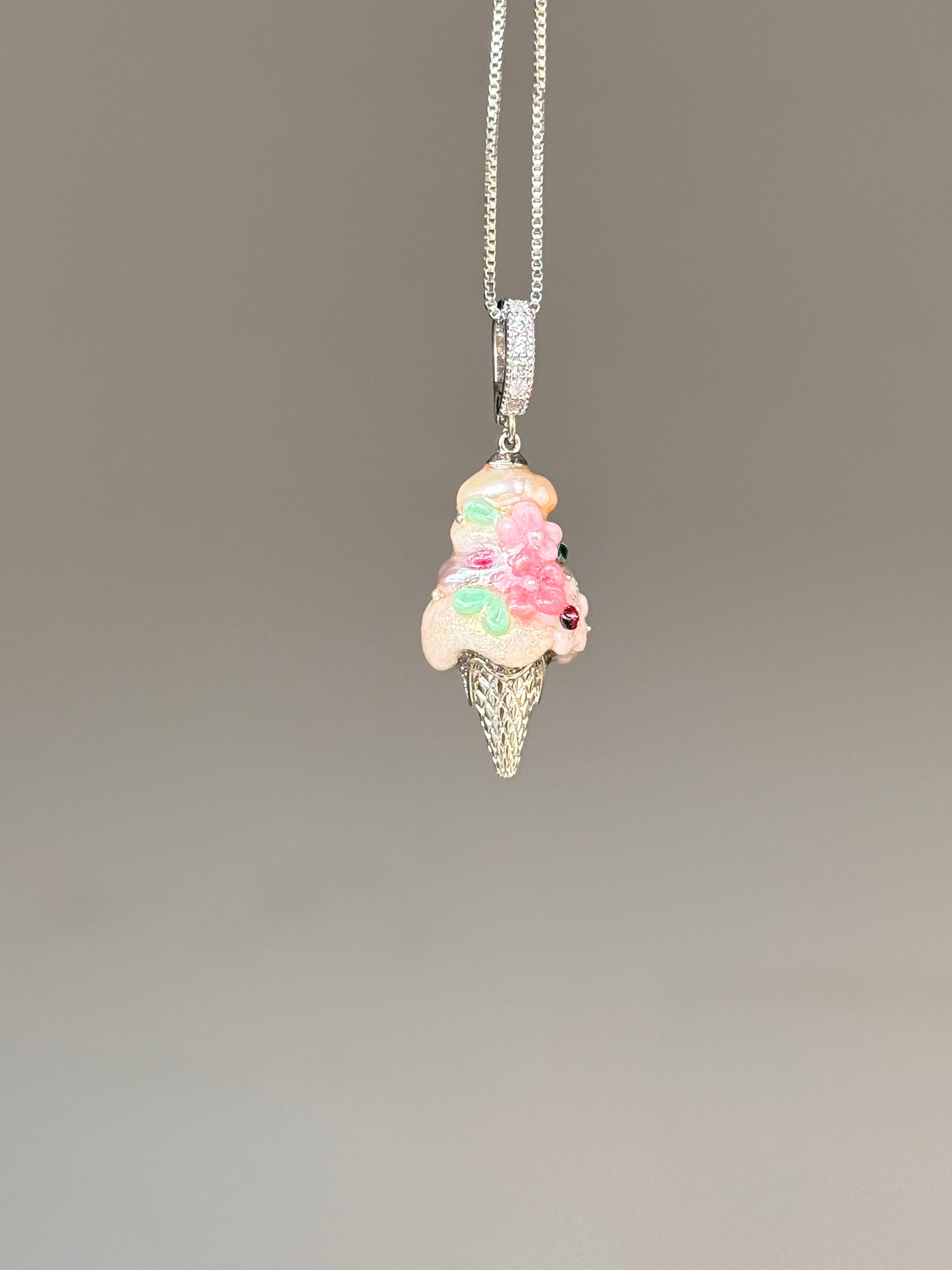 Strawberry Bloom Scoop Baroque Pearl Necklace SKUCR34
