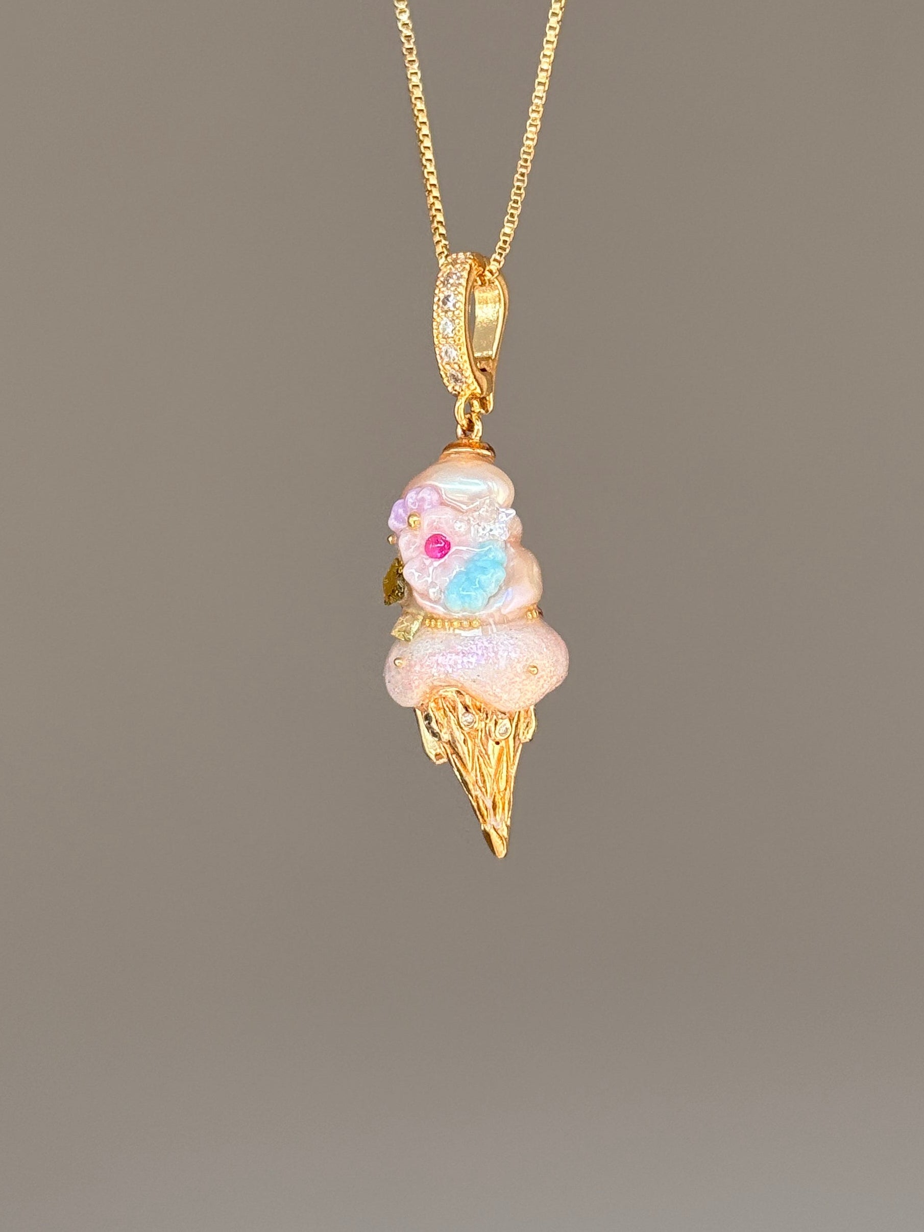 Pastel Stardust Scoop Baroque Pearl Necklace SKUCR40
