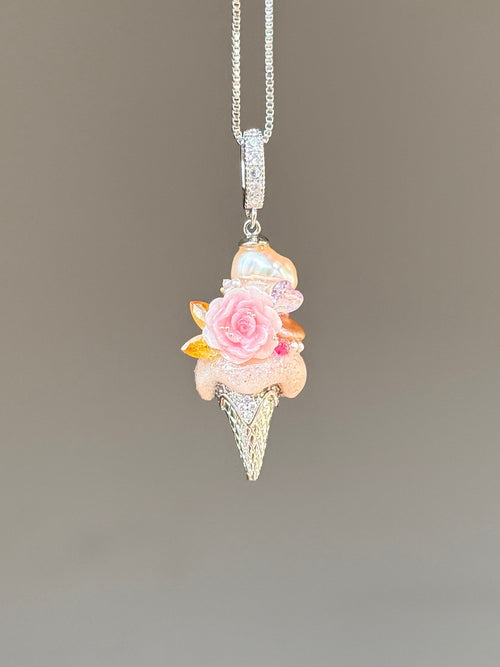 Blushing Rose Scoop Baroque Pearl Necklace SKUCR44