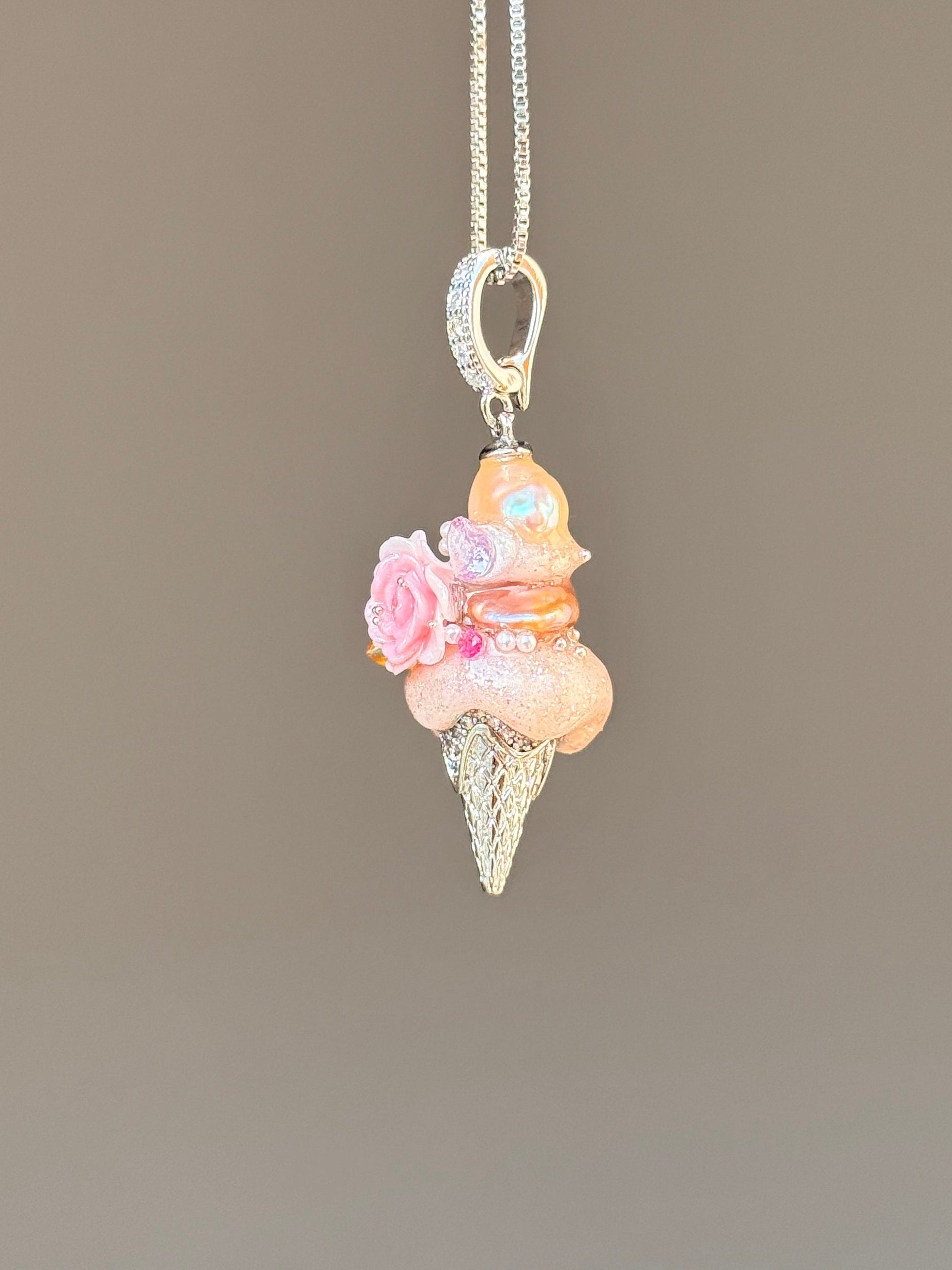 Blushing Rose Scoop Baroque Pearl Necklace SKUCR44