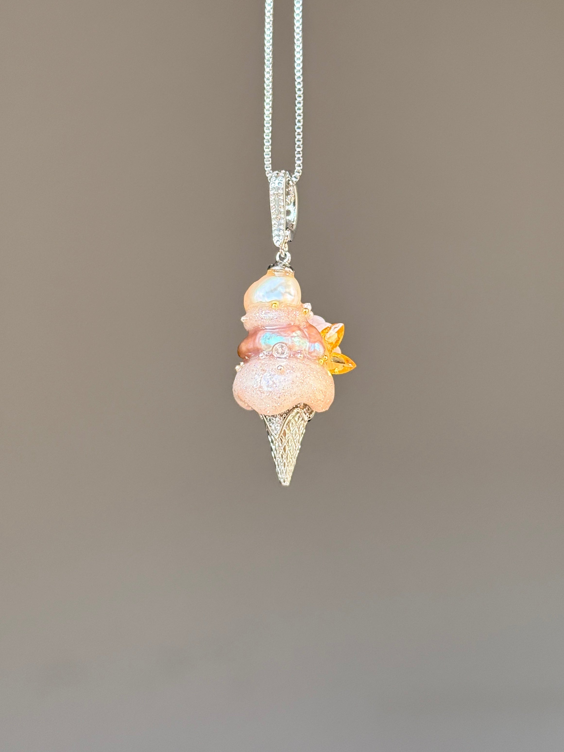 Blushing Rose Scoop Baroque Pearl Necklace SKUCR44