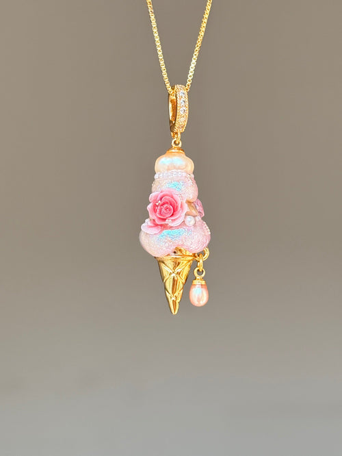 Rosy Pearl Scoop Baroque Pearl Necklace SKUCR45