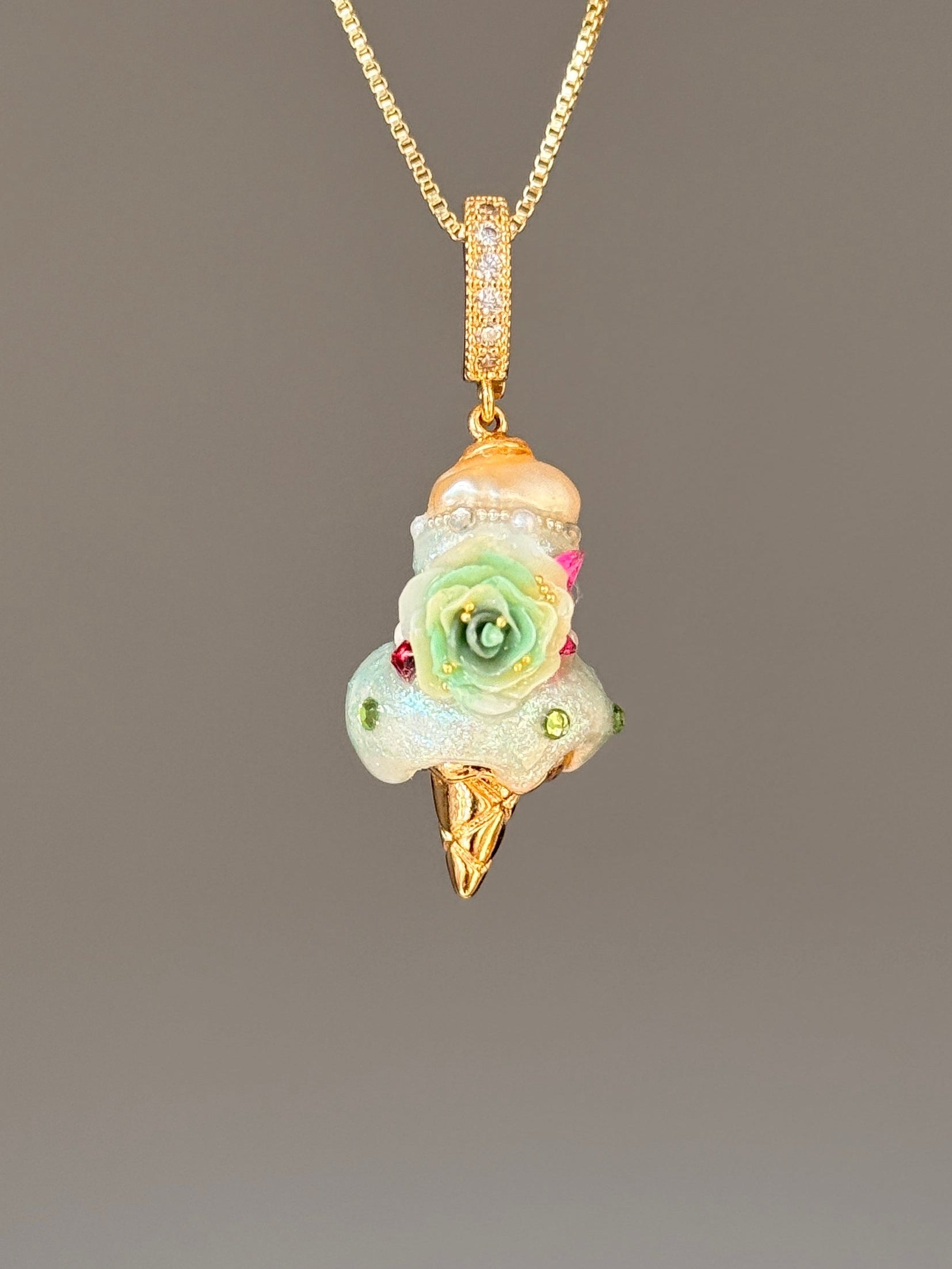 Mint Rose Scoop Baroque Pearl Necklace SKUCR50