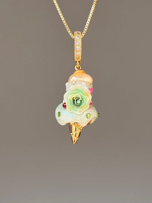 Mint Rose Scoop Baroque Pearl Necklace SKUCR50