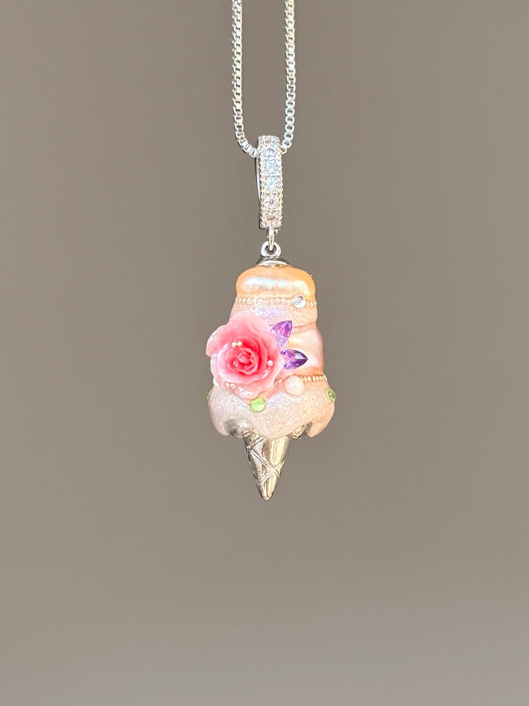 Rose Pearl Scoop Baroque Pearl Necklace SKUCR51