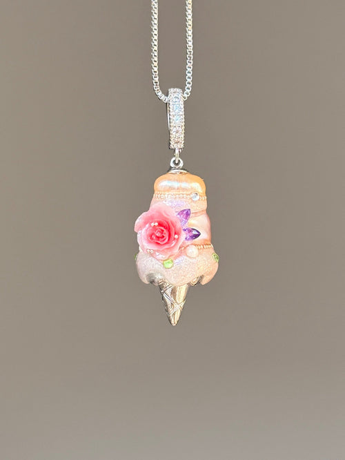 Rose Pearl Scoop Baroque Pearl Necklace SKUCR51