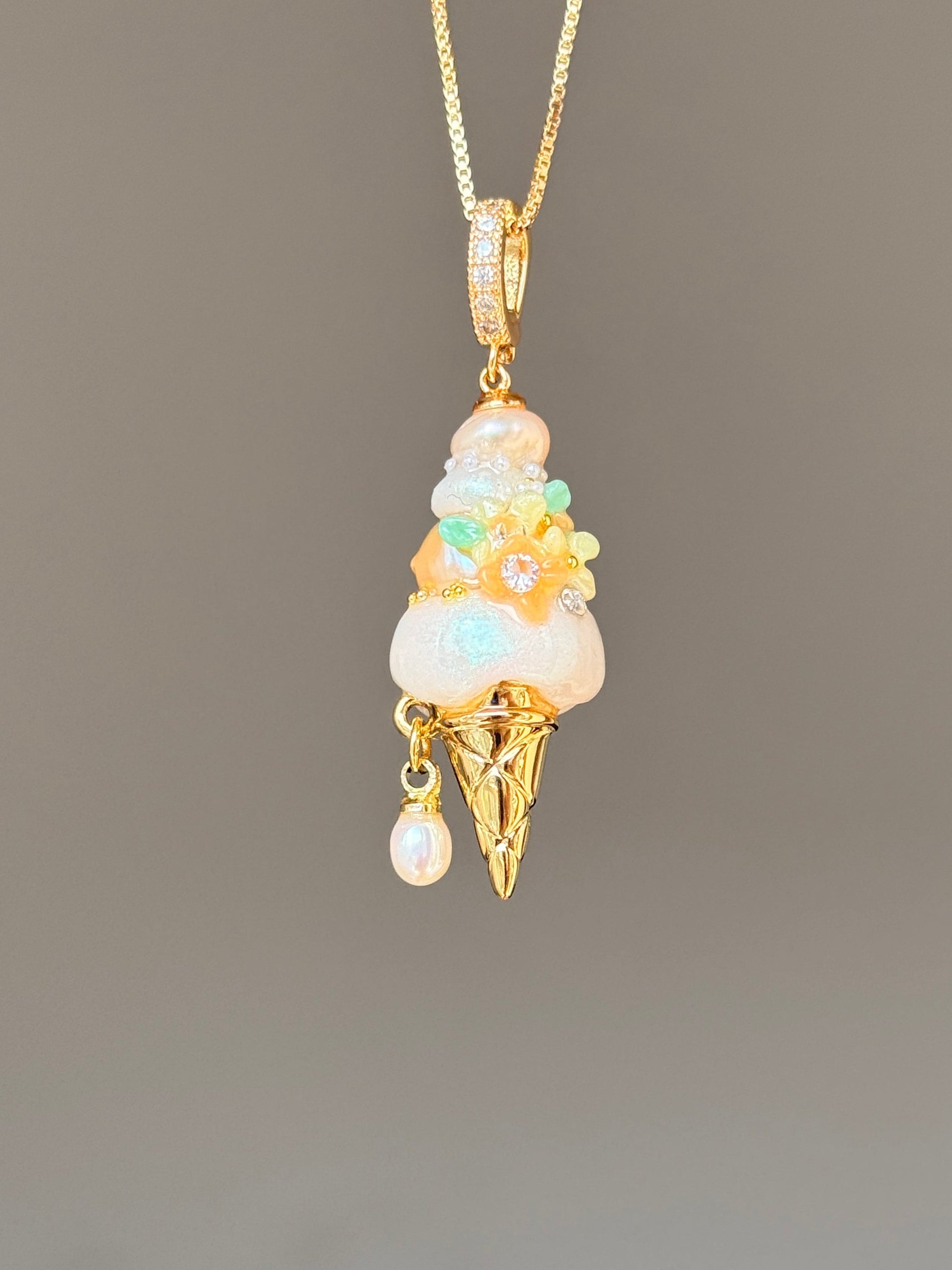 Orange Blossom Scoop Baroque Pearl Necklace SKUCR52
