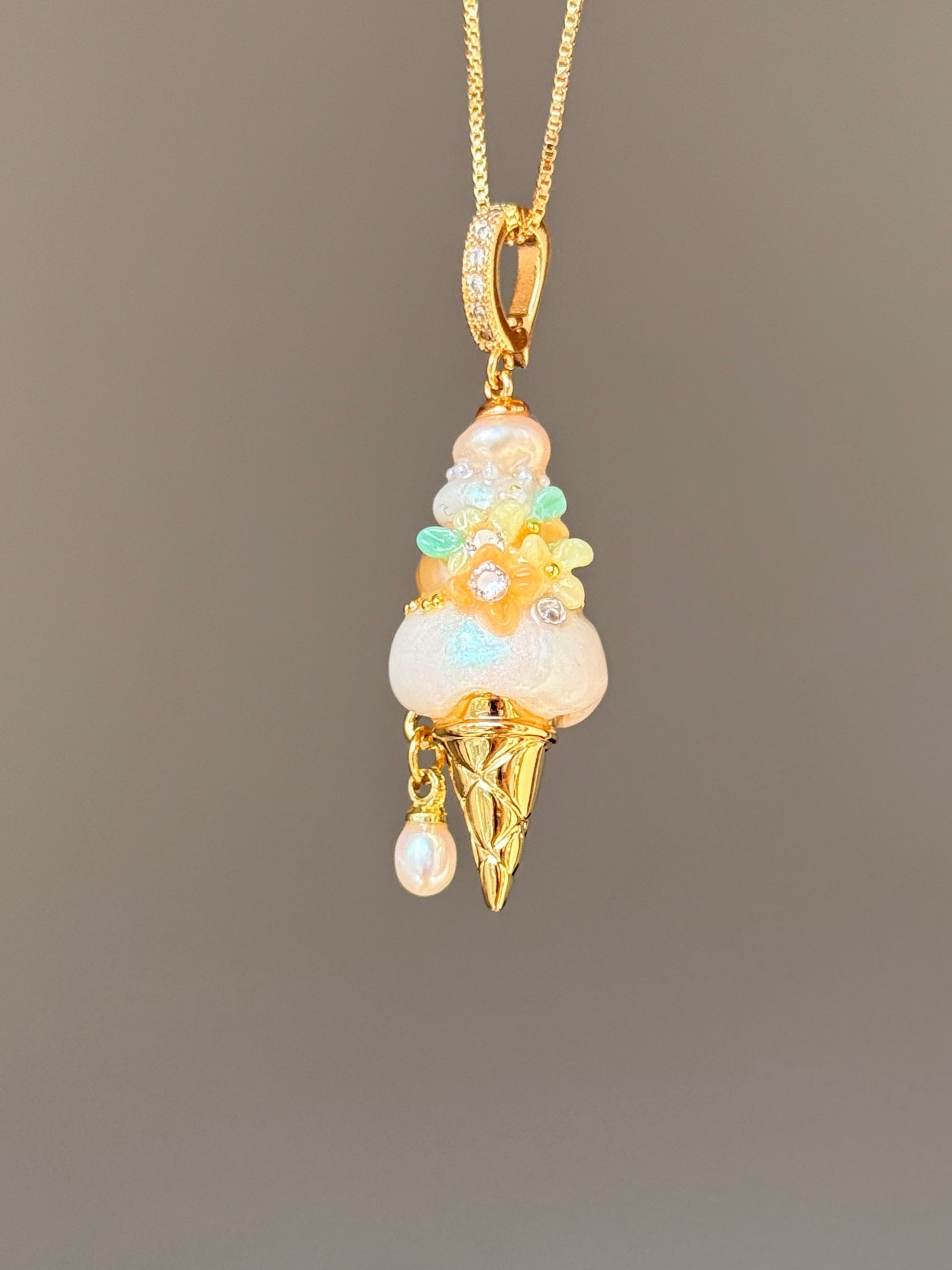 Orange Blossom Scoop Baroque Pearl Necklace SKUCR52