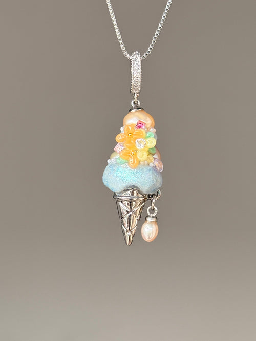 Citrus Blossom Scoop Baroque Pearl Necklace SKUCR55
