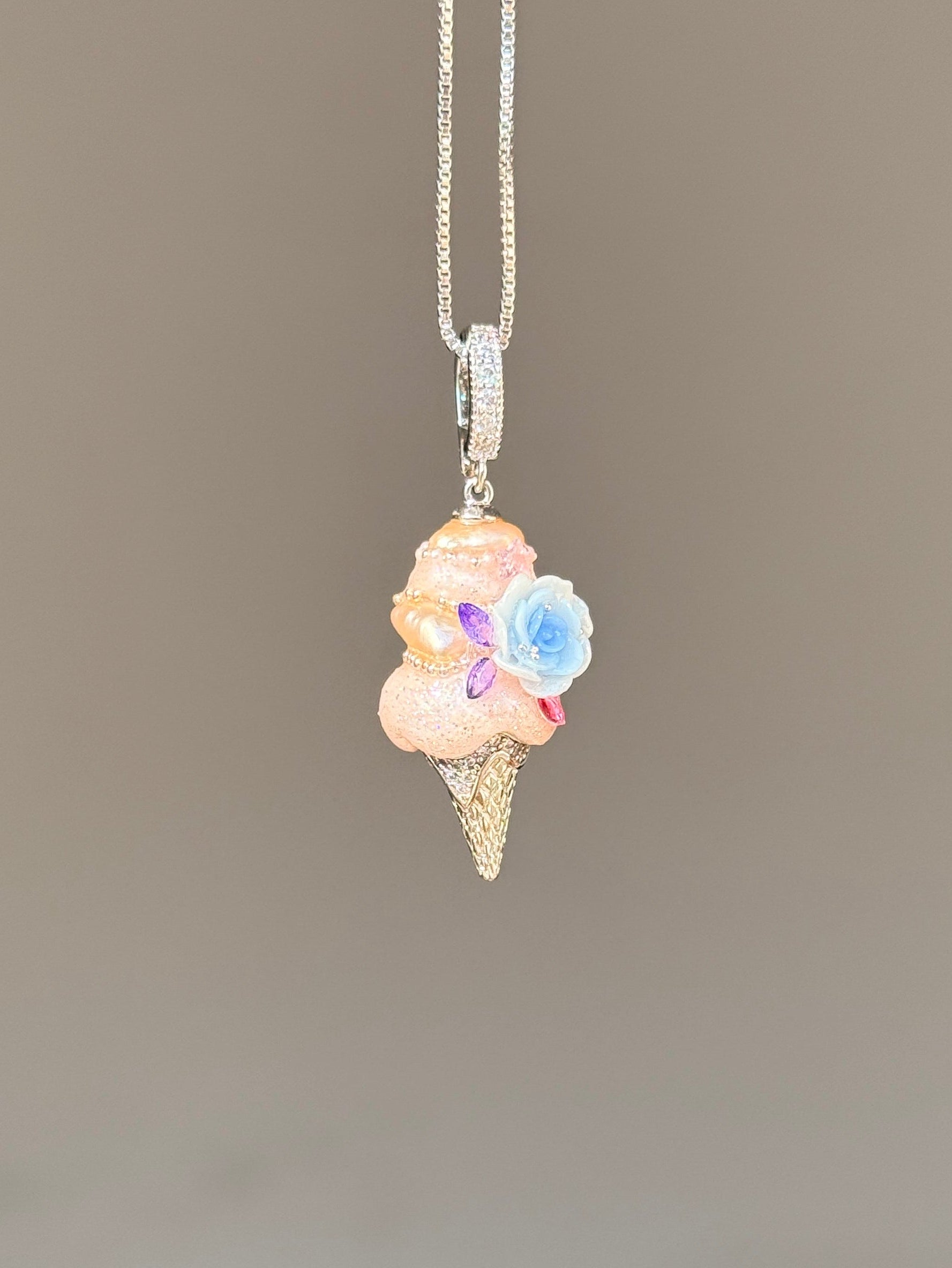 Pearl Blush Rose Scoop Baroque Pearl Necklace SKUCR66