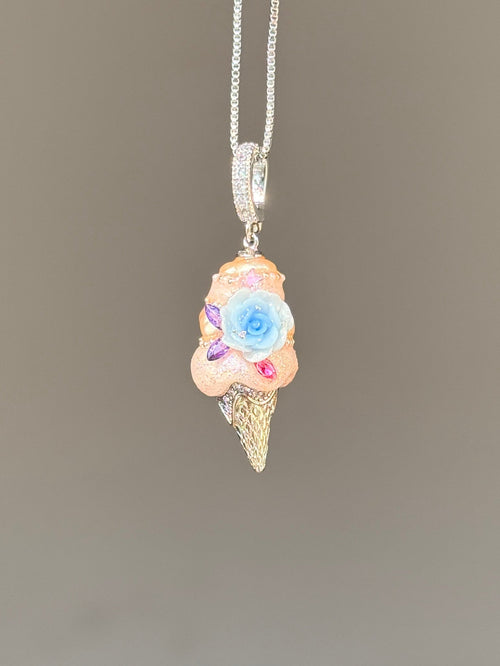 Pearl Blush Rose Scoop Baroque Pearl Necklace SKUCR66