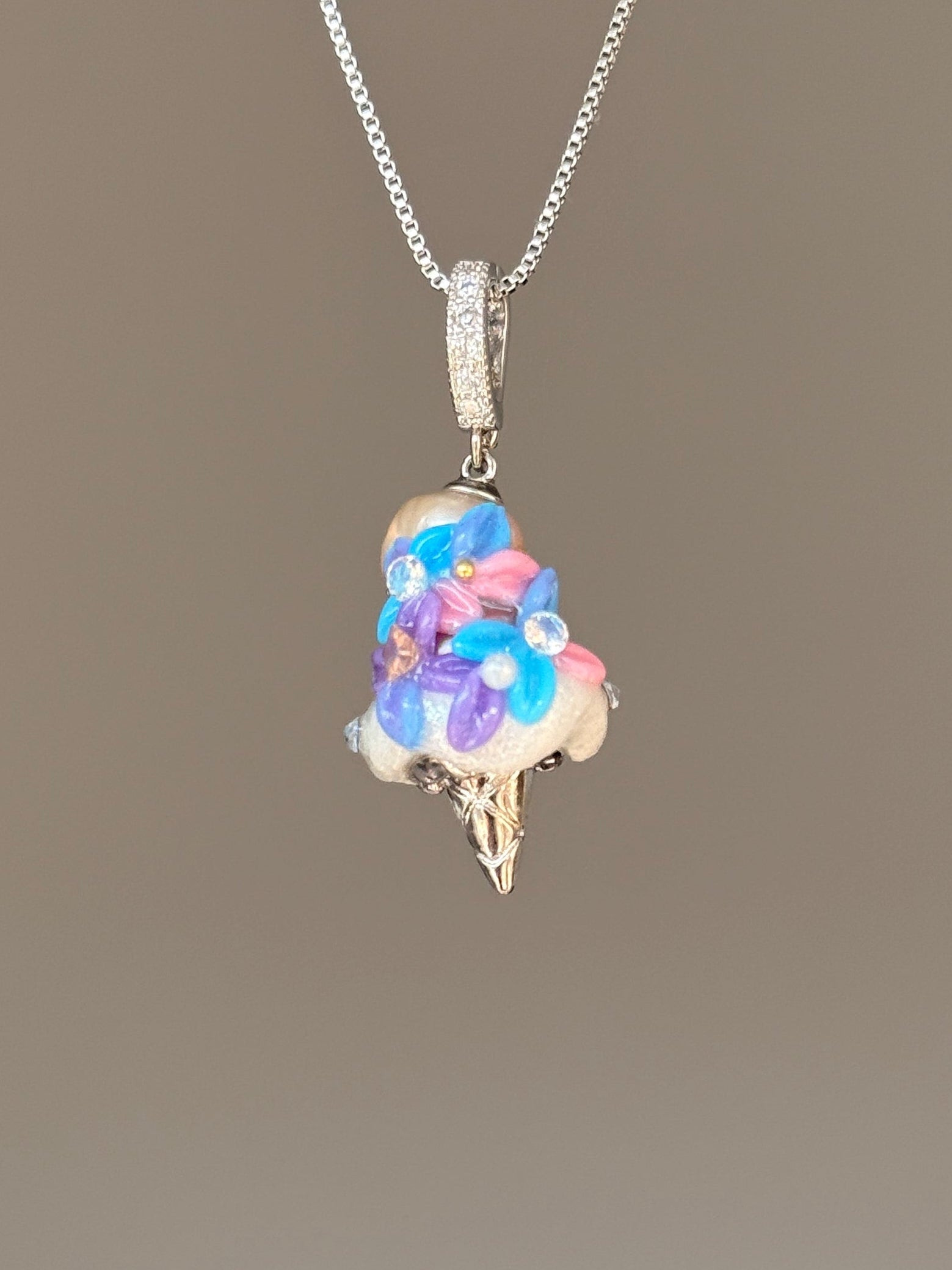 Blueberry Bloom Scoop Baroque Pearl Necklace SKUCR68