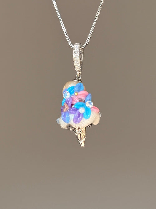 Blueberry Bloom Scoop Baroque Pearl Necklace SKUCR68