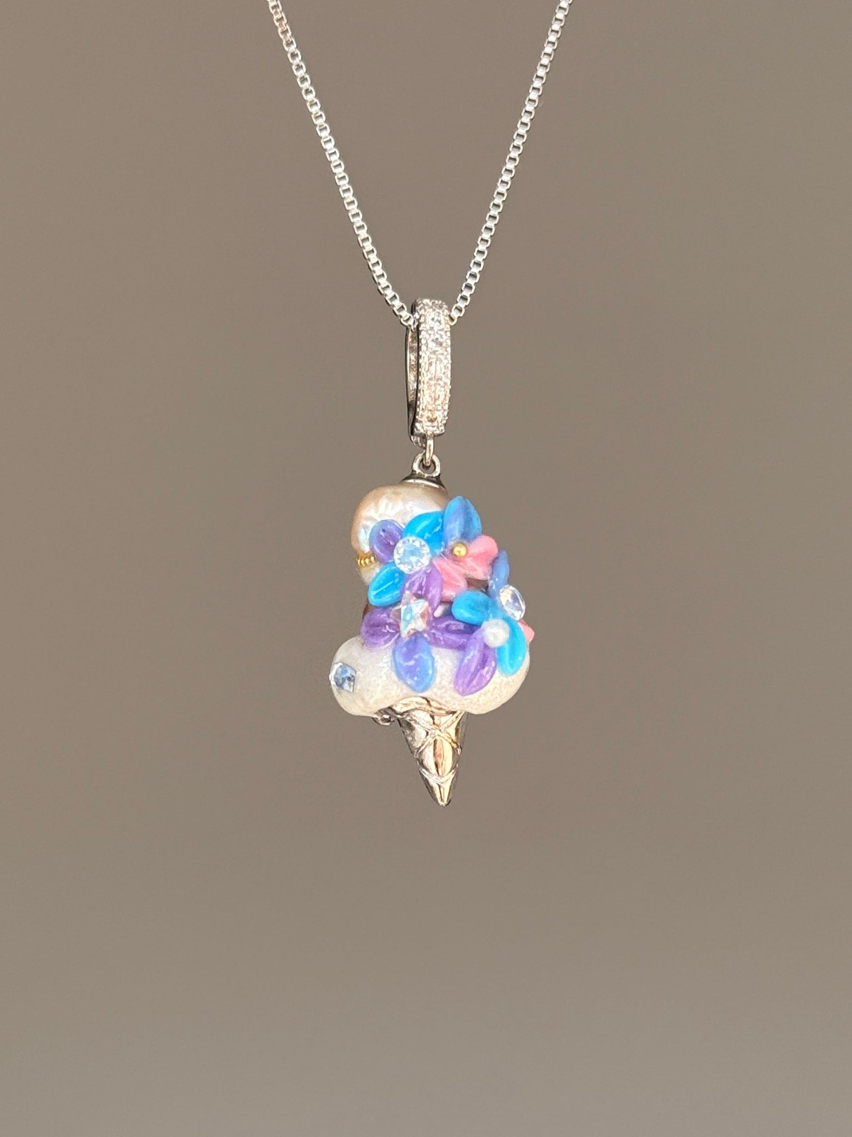Blueberry Bloom Scoop Baroque Pearl Necklace SKUCR68