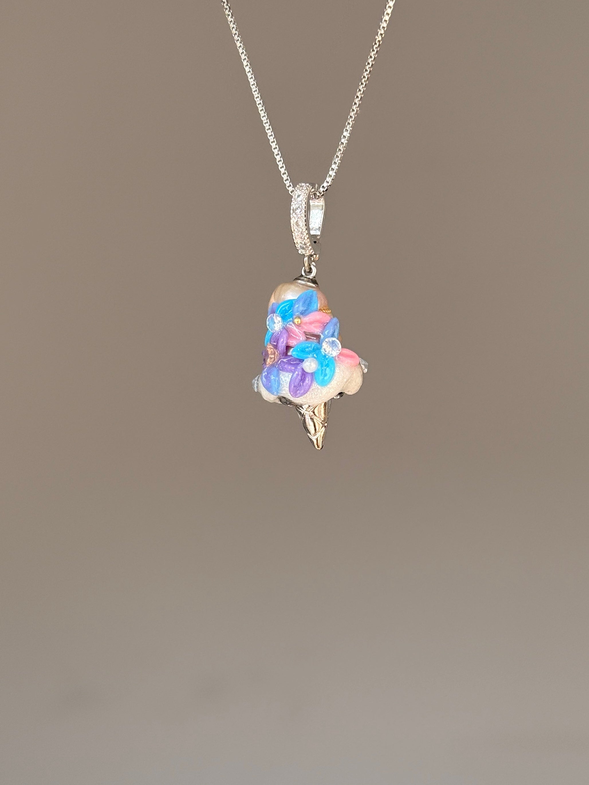 Blueberry Bloom Scoop Baroque Pearl Necklace SKUCR68
