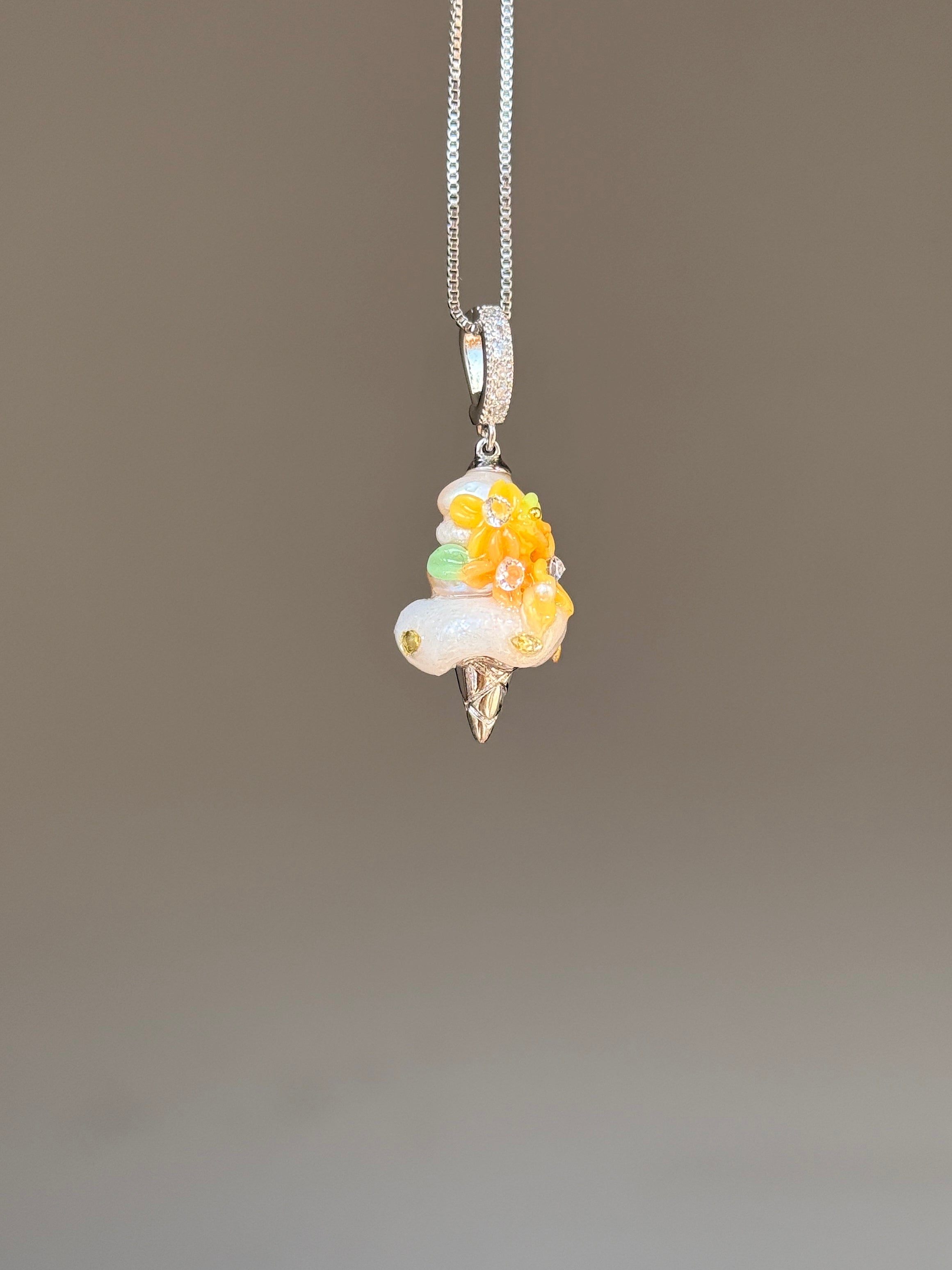 Sunlit Blossom Scoop Baroque Pearl Necklace SKUCR70