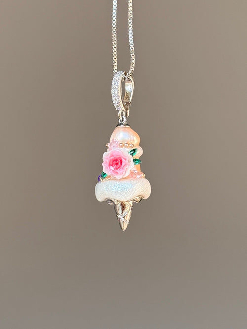Garden Rose Scoop Baroque Pearl Necklace SKUCR72