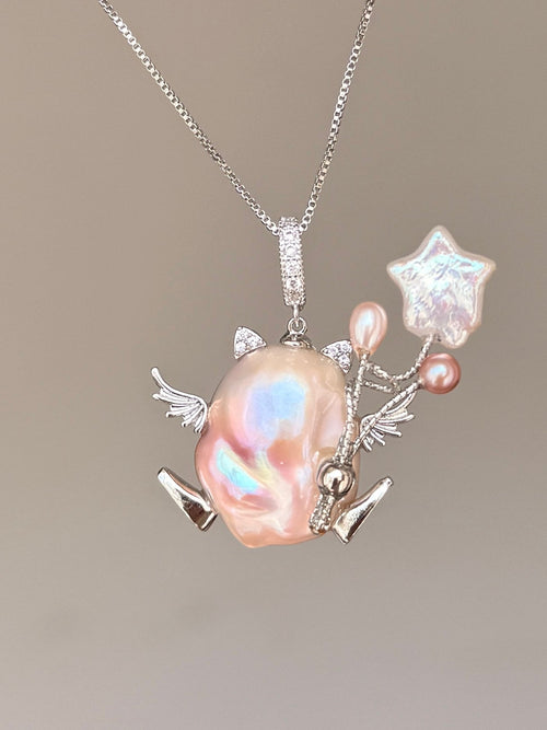 Star Balloon Walker Baroque Pearl Necklace SKUE66