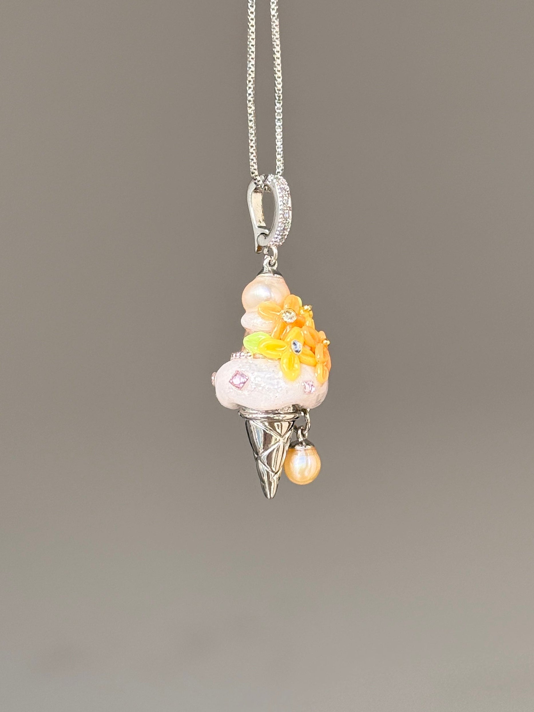 Golden Marigold Scoop Baroque Pearl Necklace SKUCR74