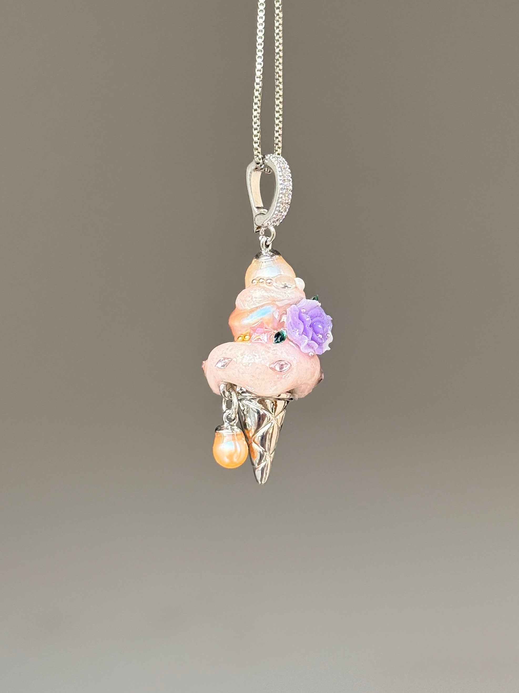 Lavender Pearl Drop Scoop Baroque Pearl Necklace SKUCR78