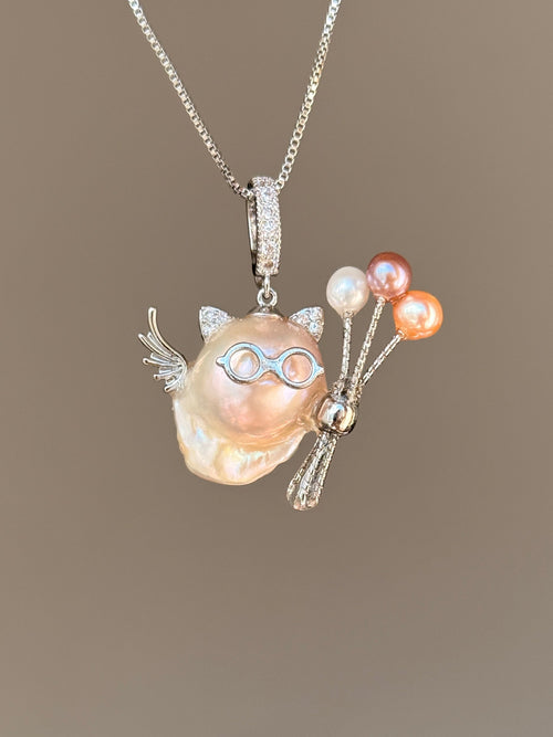 Balloon Glasses Sprite Baroque Pearl Necklace SKUE210