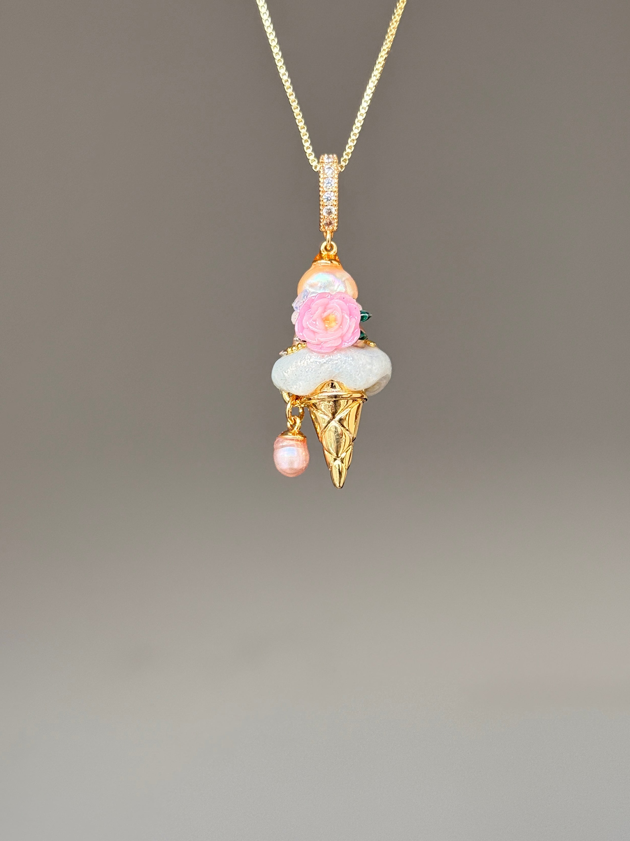 Blush Pearl Drop Scoop Baroque Pearl Necklace SKUCR86