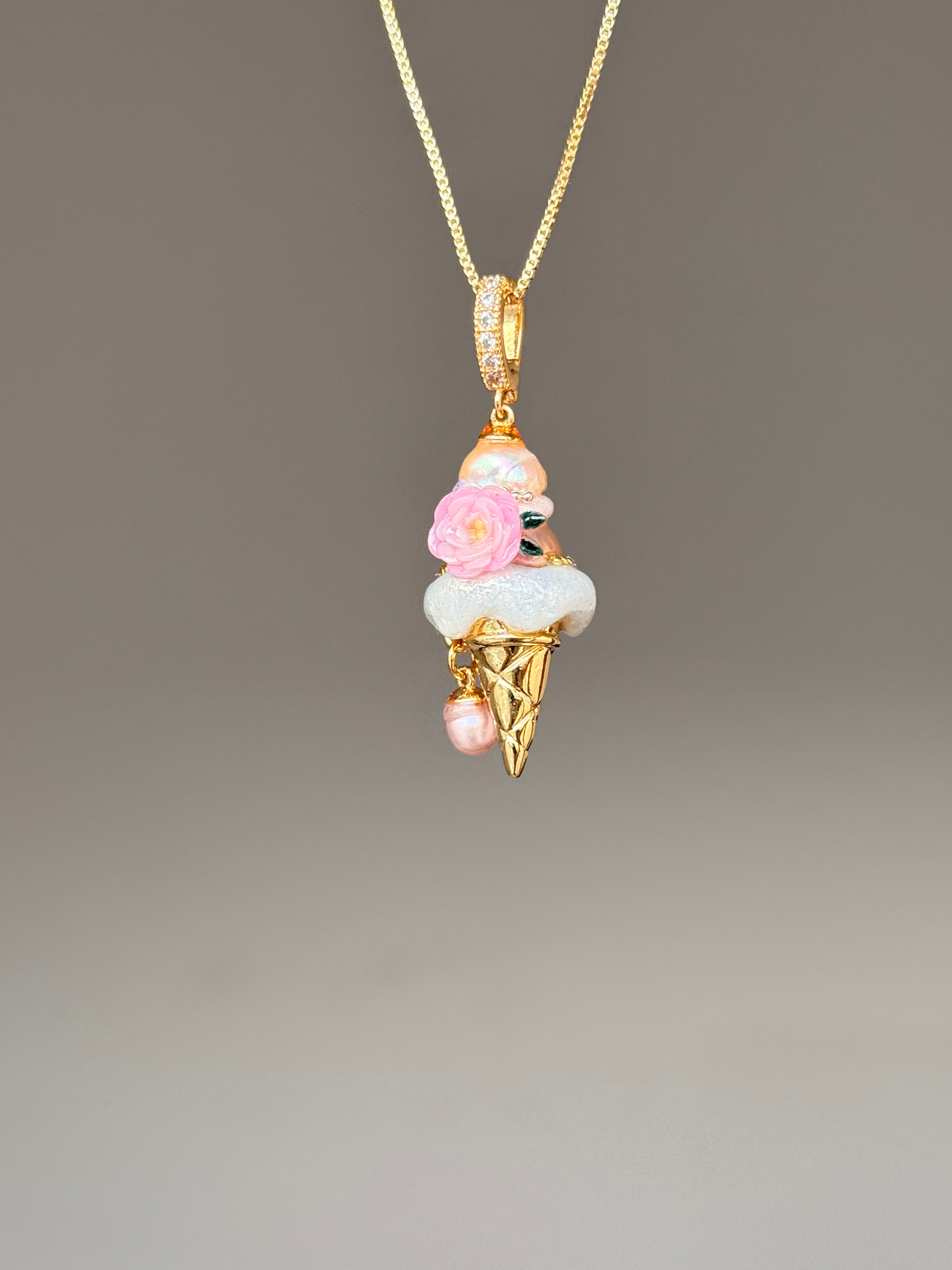 Blush Pearl Drop Scoop Baroque Pearl Necklace SKUCR86