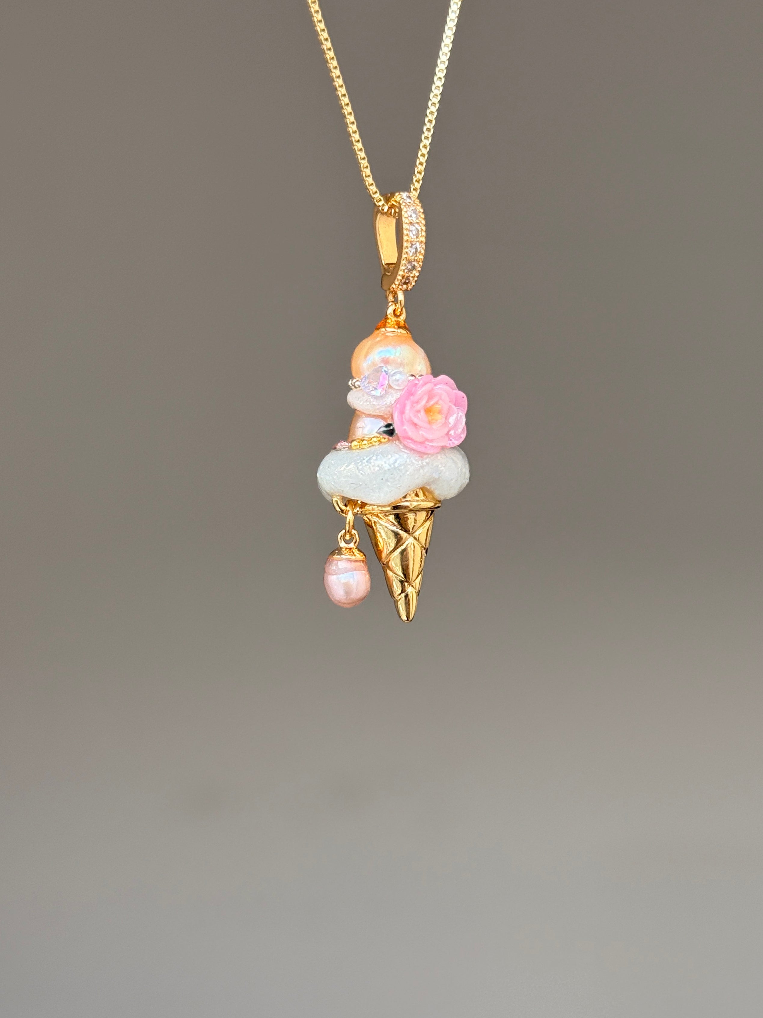 Blush Pearl Drop Scoop Baroque Pearl Necklace SKUCR86