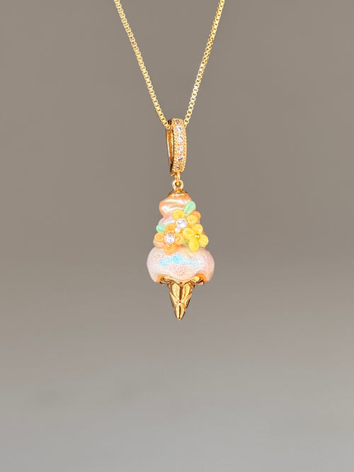 Golden Blossom Scoop Baroque Pearl Necklace SKUCR90
