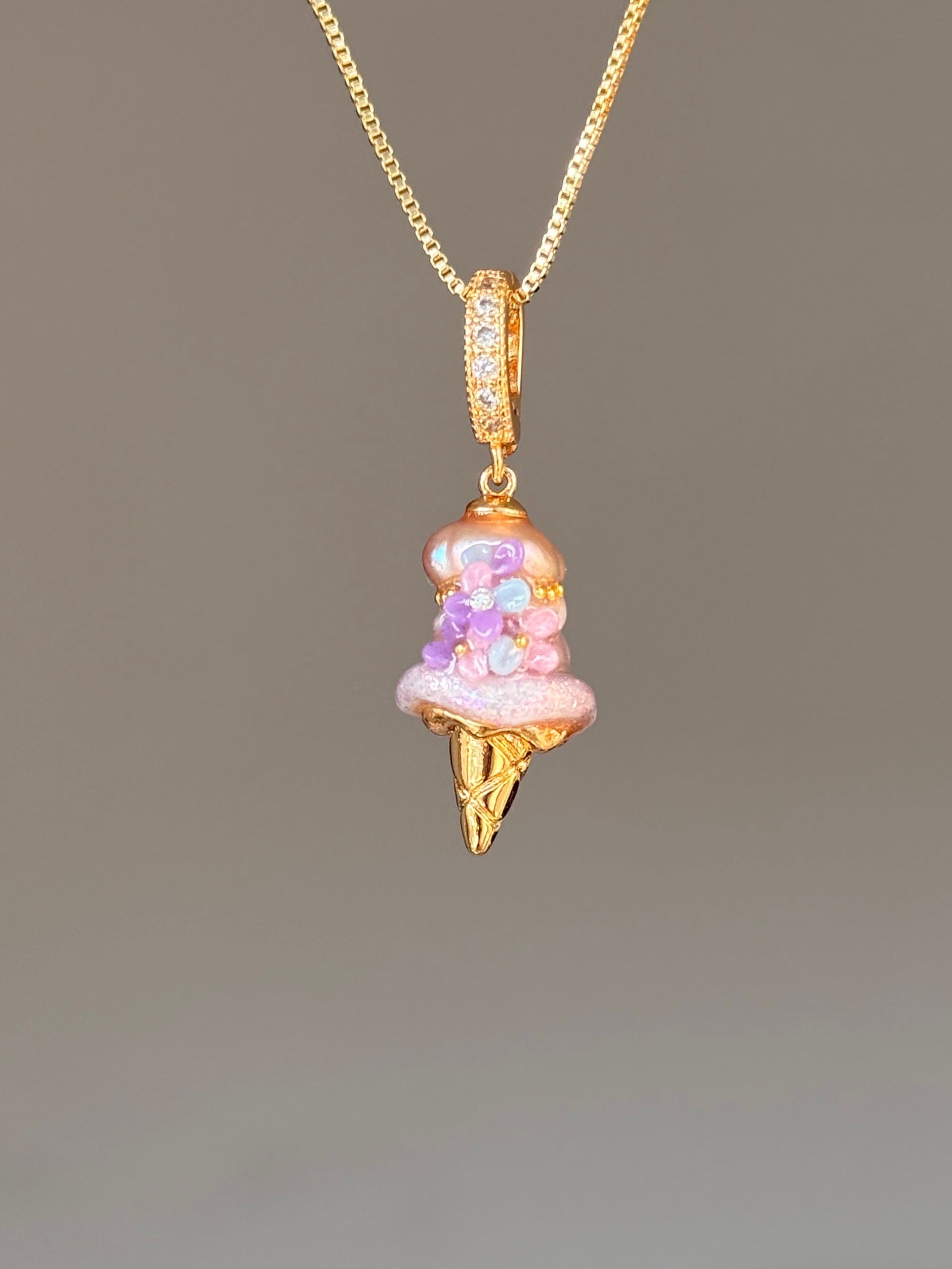 Lavender Candy Scoop Baroque Pearl Necklace SKUCR91