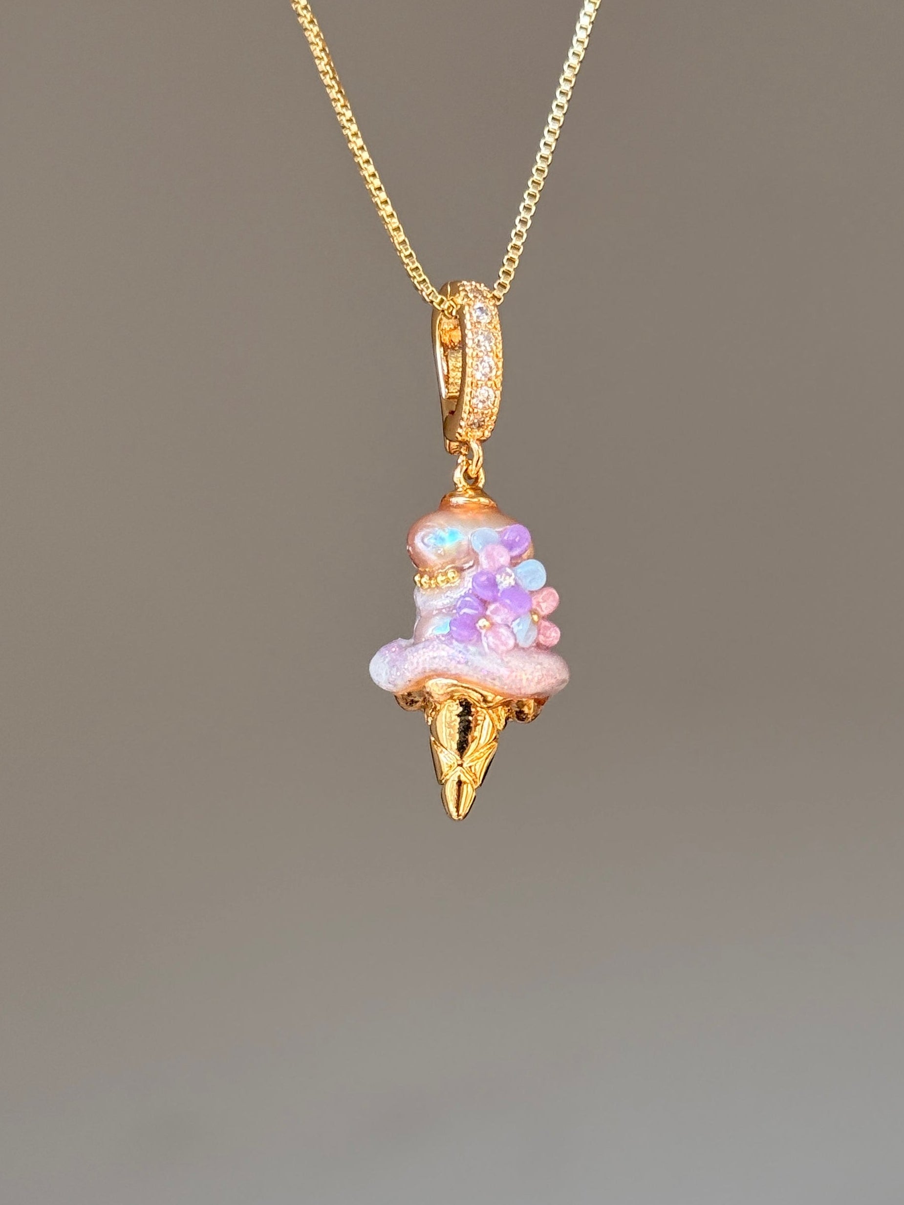 Lavender Candy Scoop Baroque Pearl Necklace SKUCR91
